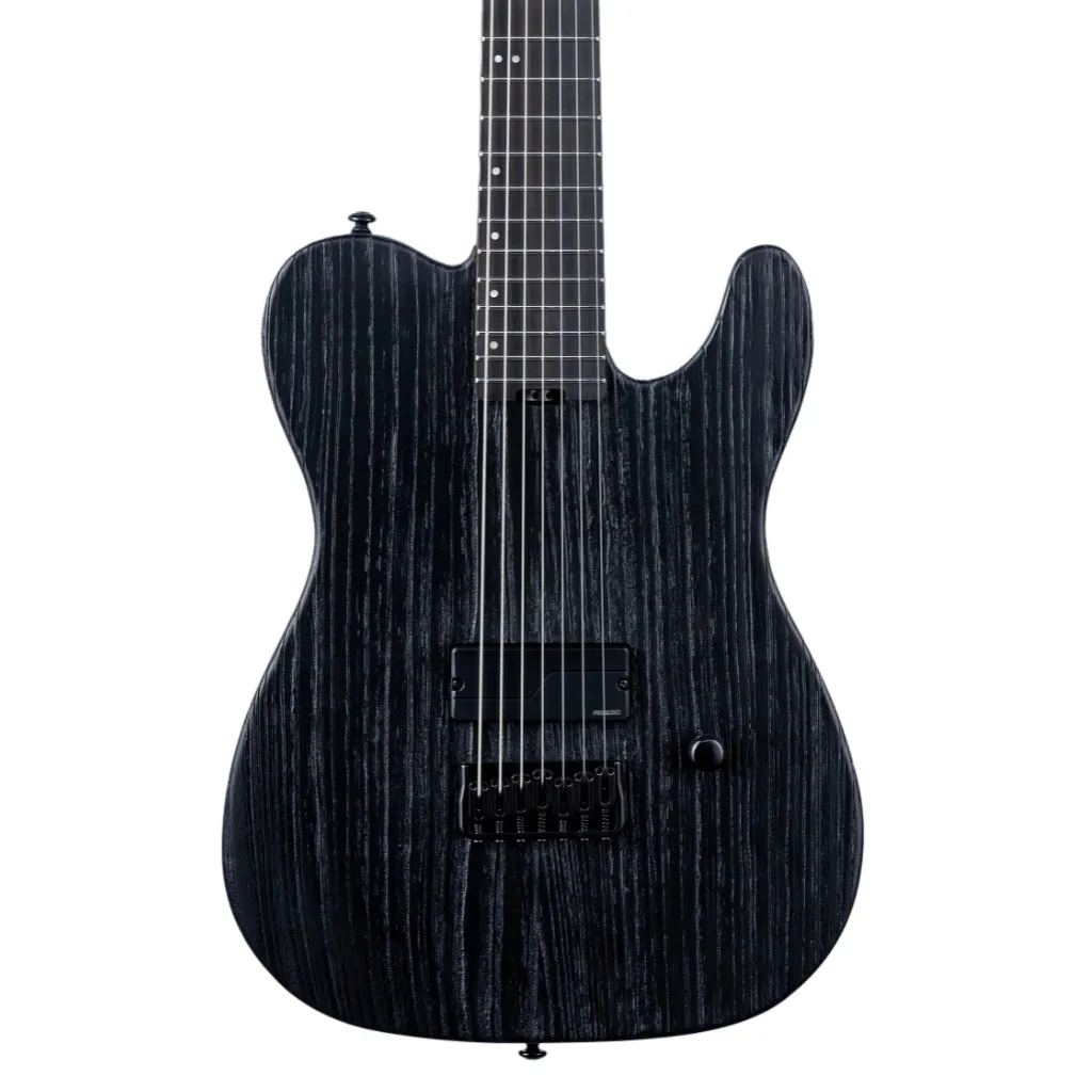 ESP LTD TE-1007 Baritone Electric Guitar - Black Blast