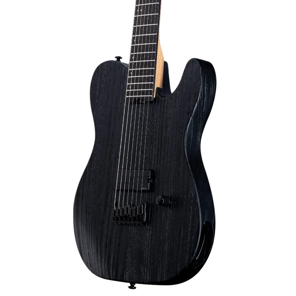 ESP LTD TE-1007 Baritone Electric Guitar - Black Blast