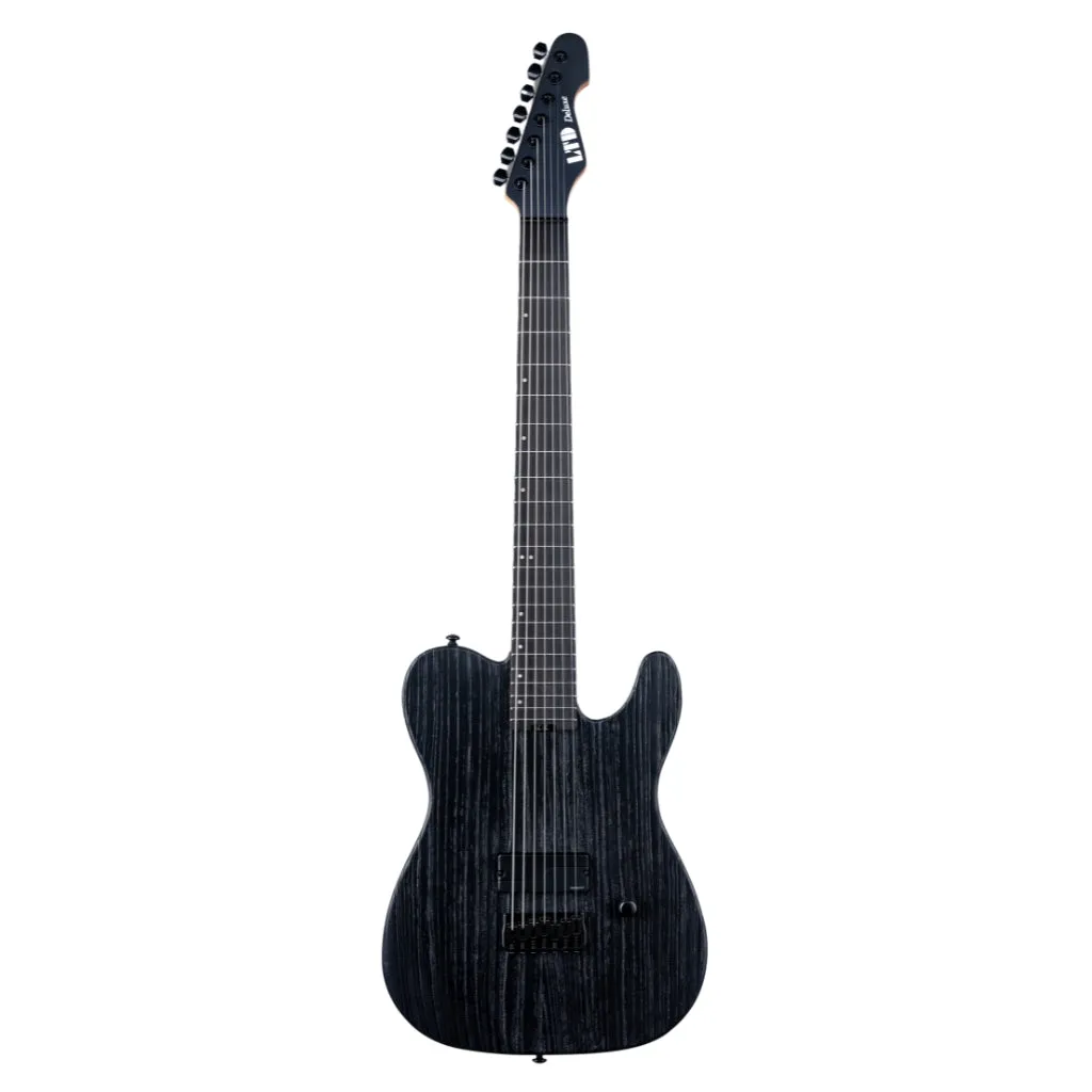 ESP LTD TE-1007 Baritone Electric Guitar - Black Blast