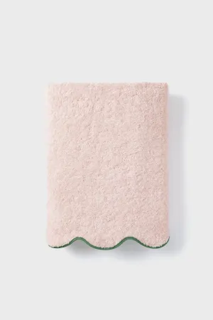 Exclusive Blush and Palm Cairo Scallop Bath Towel
