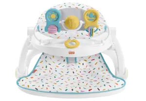 Fisher Price Premium Sit-Me-Up Floor Seat with Toy Tray, Rainbow Sprinkles