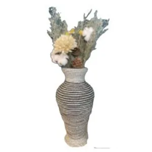 Flower Vase 40cm Grey/Black