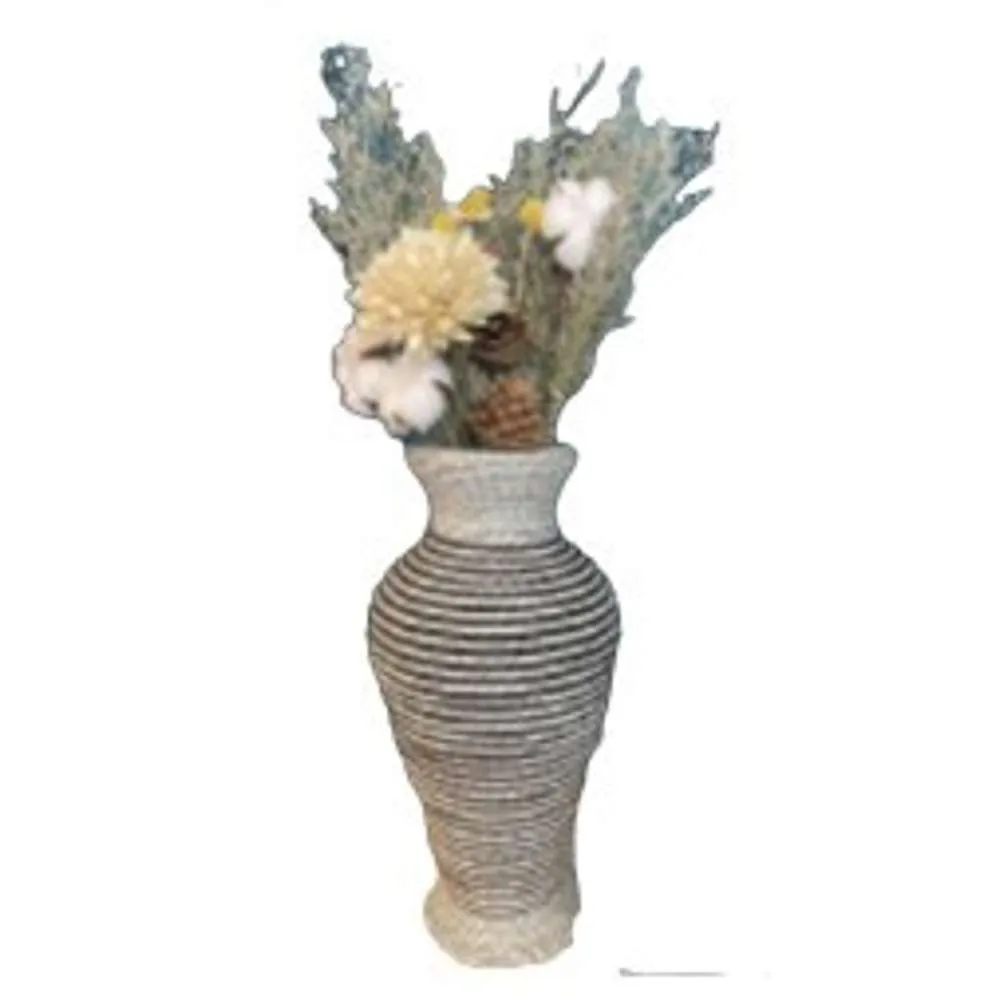 Flower Vase 40cm Grey/Black