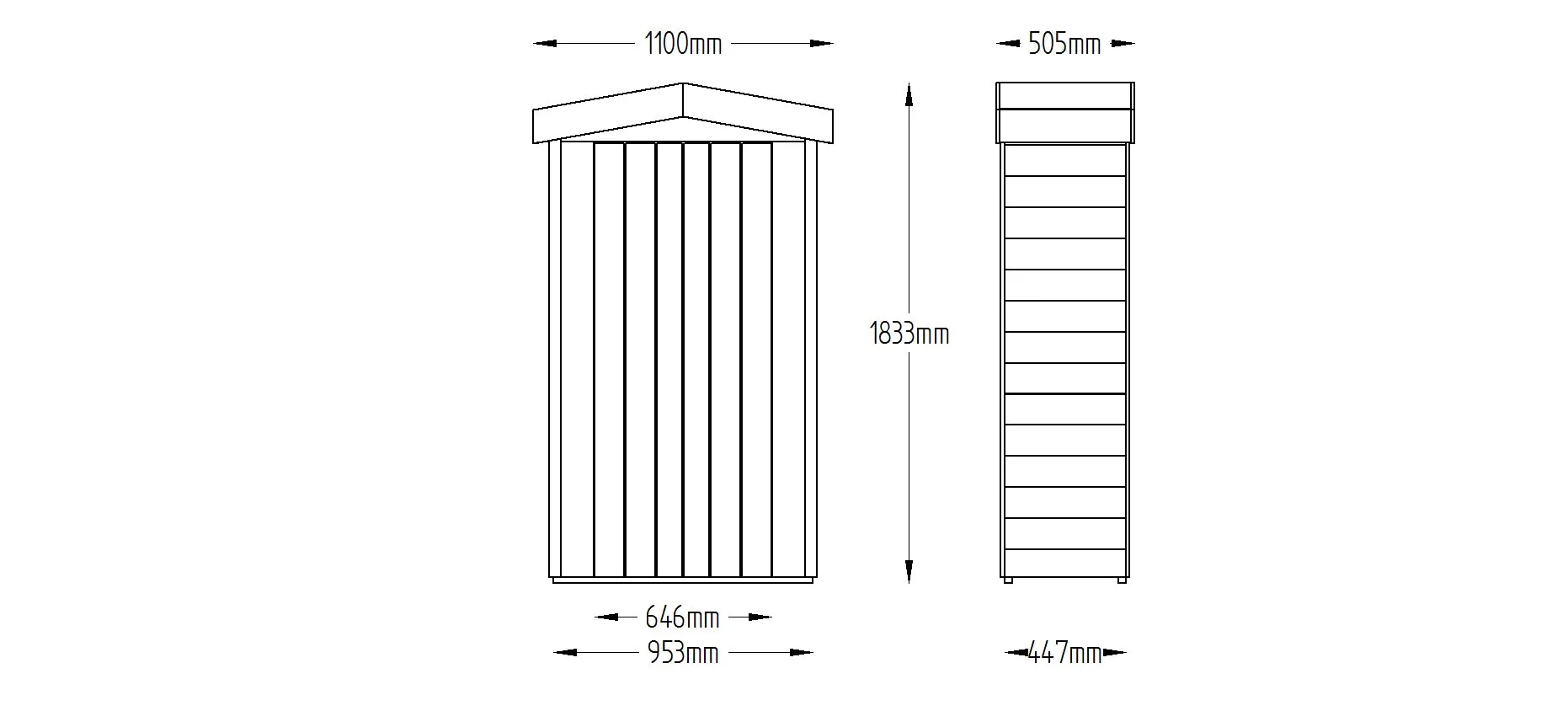 Forest Garden Apex Pressure Treated Tall Garden Store