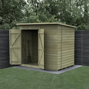 Forest Garden Beckwood 7x5 Pent Shed with No Windows and Double Door
