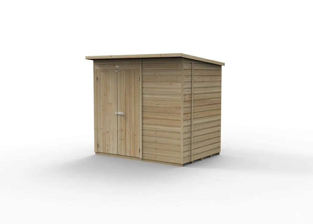 Forest Garden Beckwood 7x5 Pent Shed with No Windows and Double Door