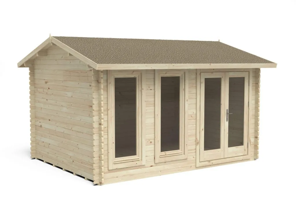 Forest Garden Chiltern 4m x 3m Double Glazed Log Cabin - 34kg Felt plus Underlay