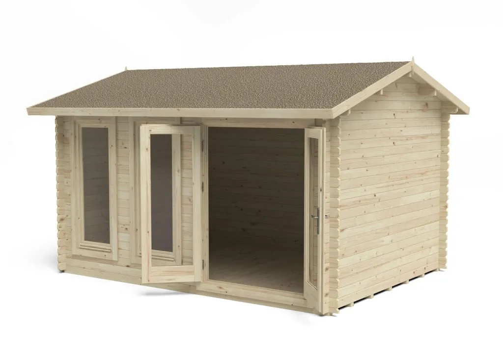 Forest Garden Chiltern 4m x 3m Double Glazed Log Cabin - 34kg Felt plus Underlay