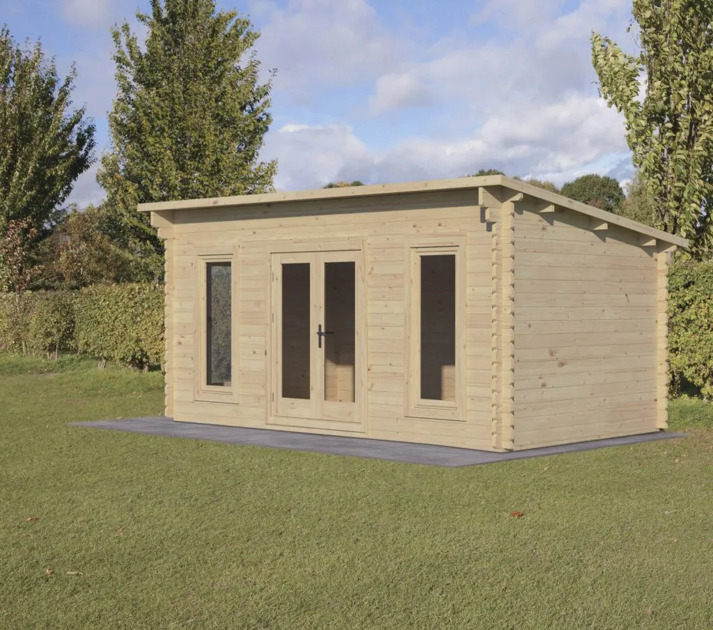 Forest Garden Elmley 5m x 3m Double Glazed Log Cabin - 24kg Polyester Felt plus Underlay