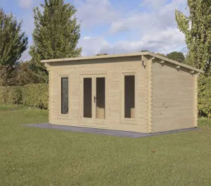 Forest Garden Elmley 5m x 3m Double Glazed Log Cabin - 24kg Polyester Felt plus Underlay