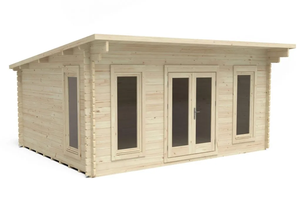 Forest Garden Mendip 5m x 4m Double Glazed Log Cabin 24kg Polyester Felt plus Underlay