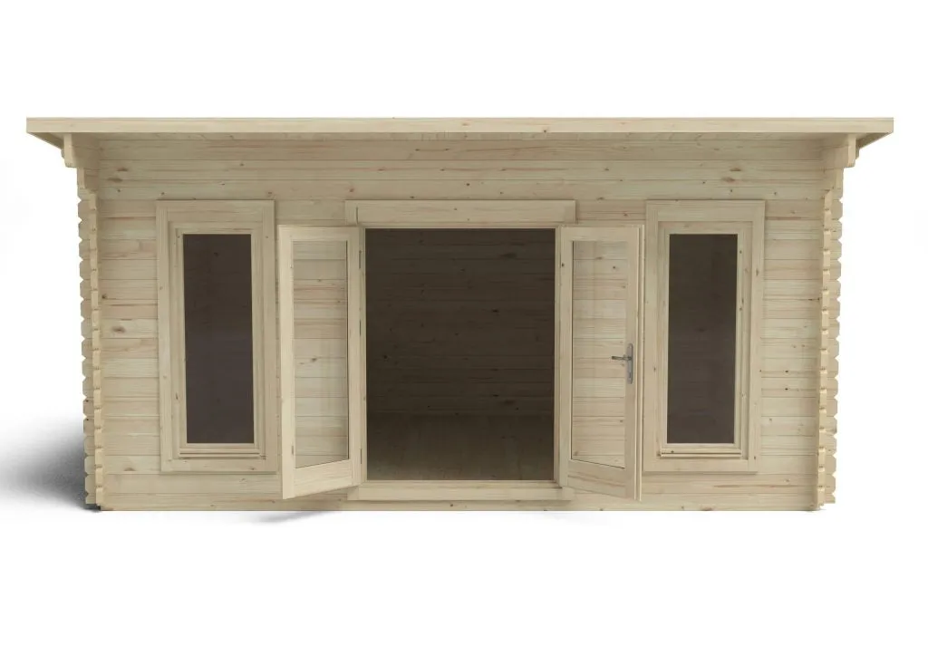 Forest Garden Mendip 5m x 4m Double Glazed Log Cabin 24kg Polyester Felt plus Underlay