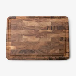 Fox Run | Large End Grain Prep Board With Juice Channel, Acacia Wood