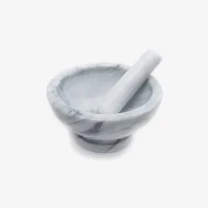 Fox Run | Large White Marble Mortar & Pestle 8''