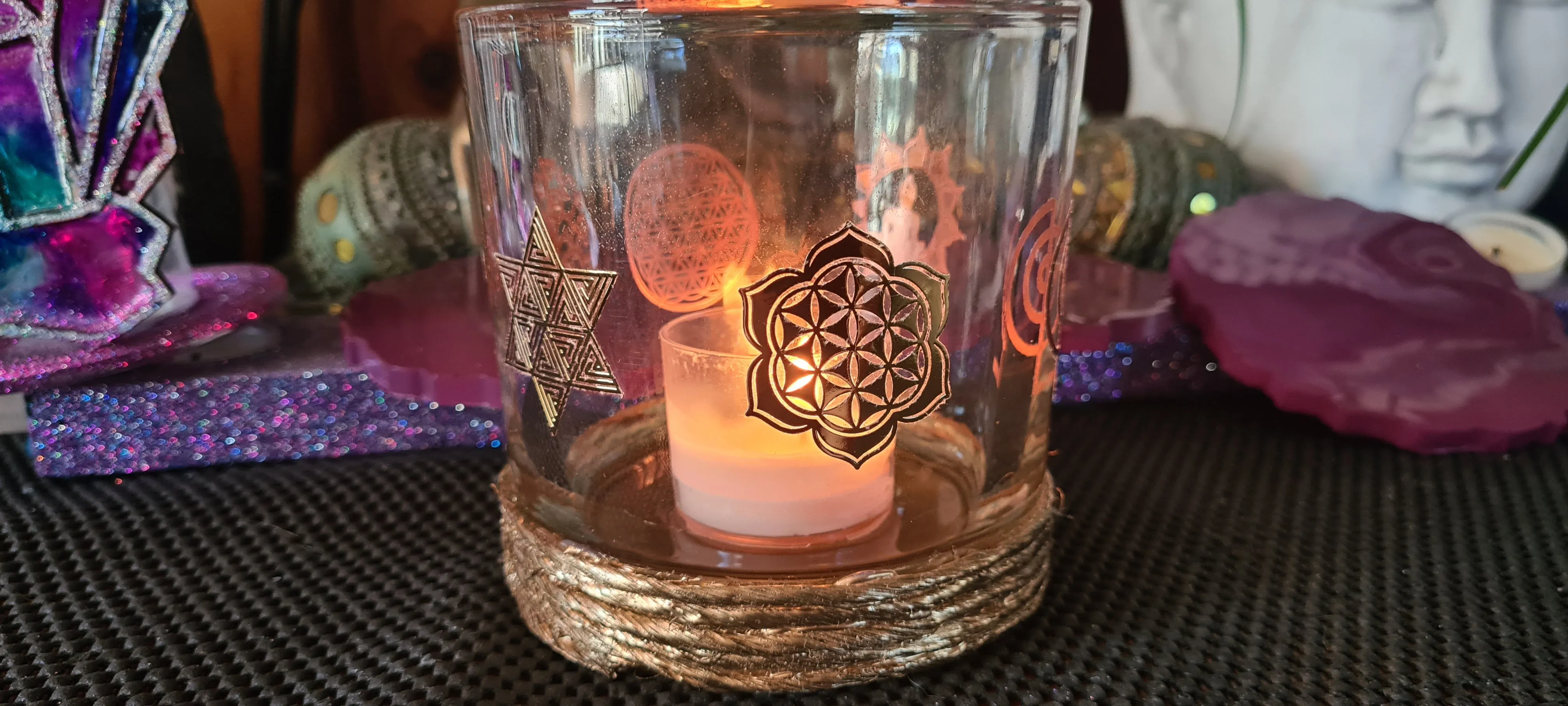 GOLD CANDLE HOLDER-made by me