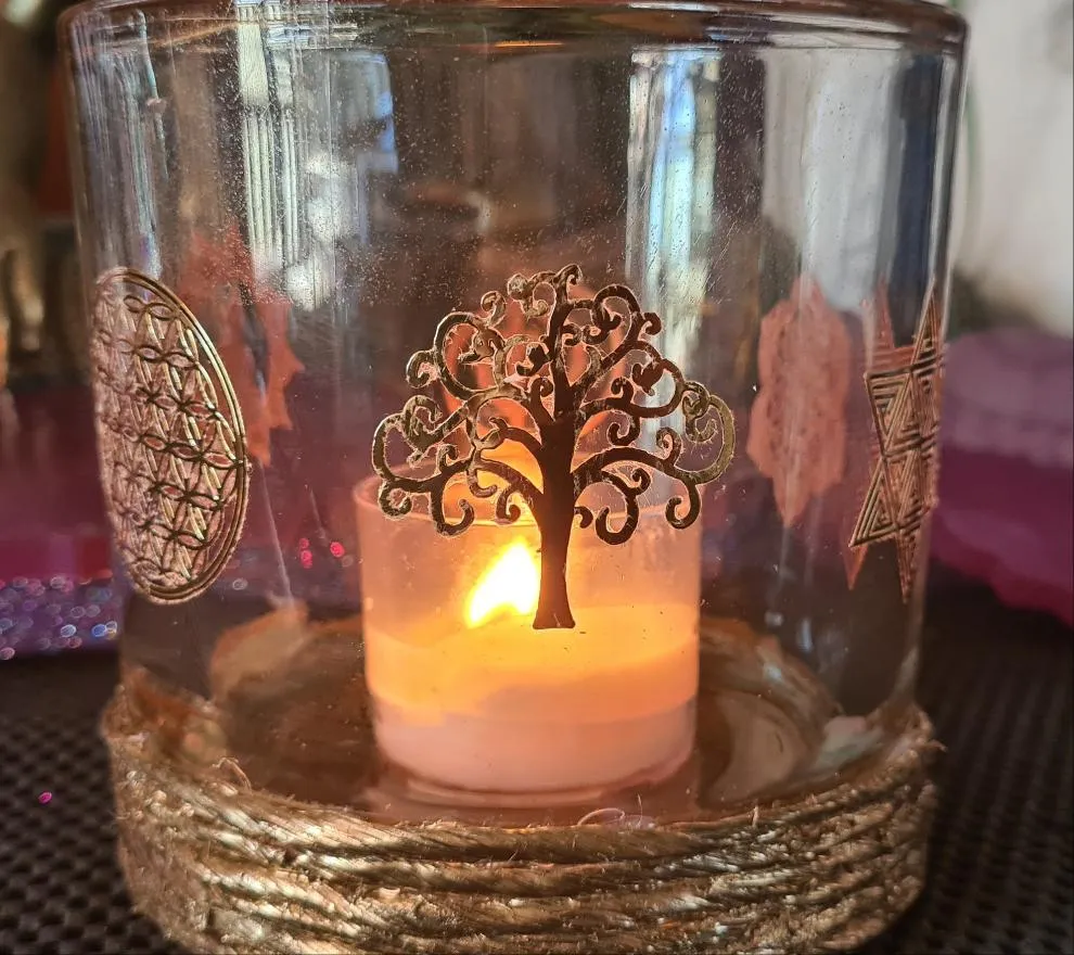 GOLD CANDLE HOLDER-made by me