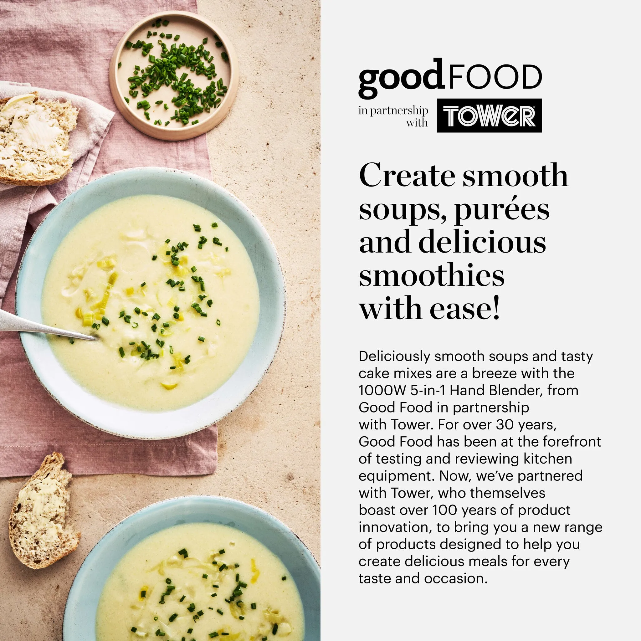 Good Food by Tower 5 in 1 Digital Hand Blender