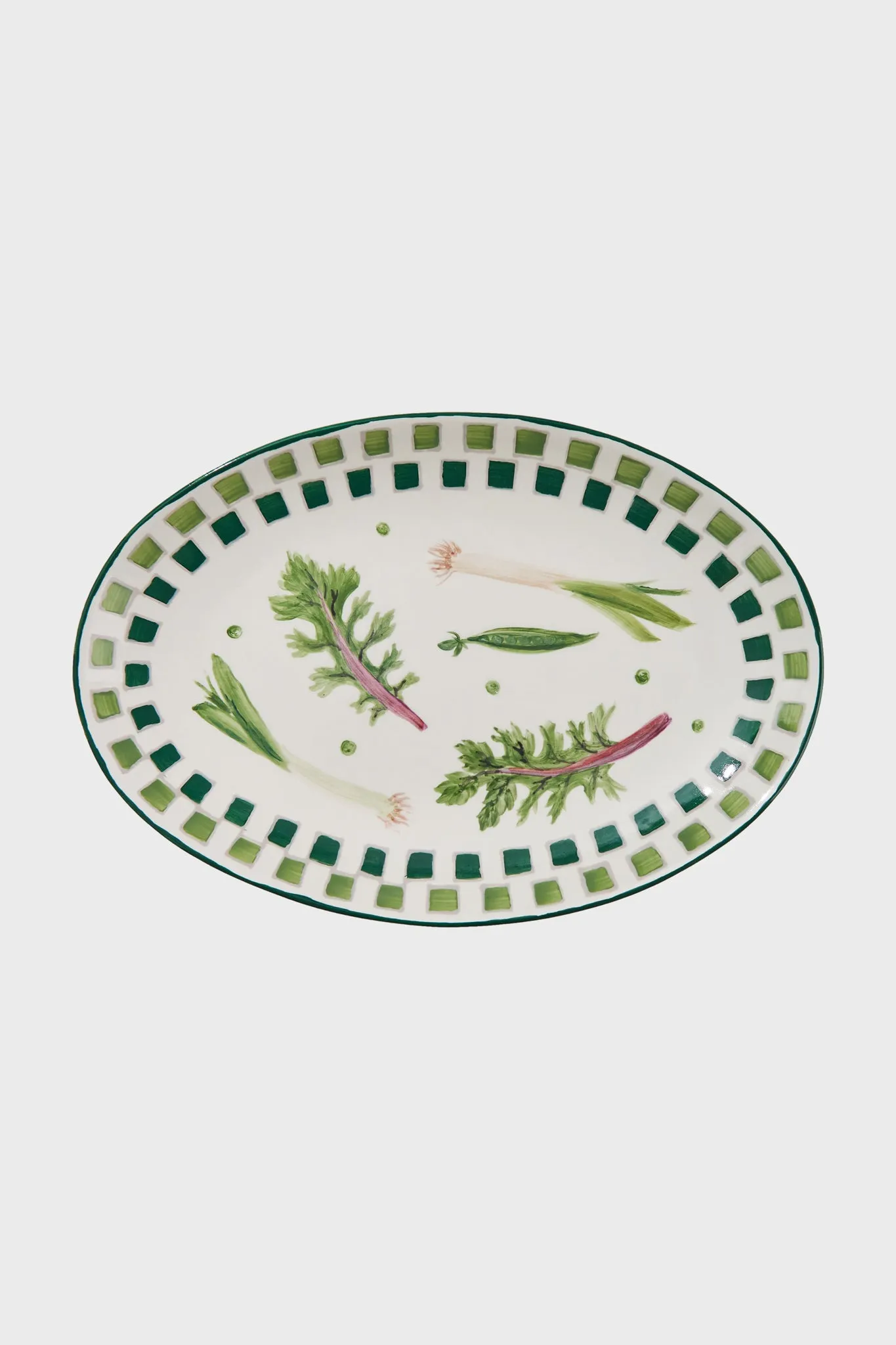 Greens Hand Painted Serving Platter