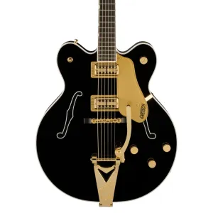 Gretsch - G6122TG Players Edition Country Gentleman Hollow Body with String-Thru Bigsby and Gold Hardware - Black