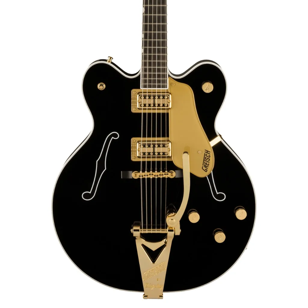 Gretsch - G6122TG Players Edition Country Gentleman Hollow Body with String-Thru Bigsby and Gold Hardware - Black