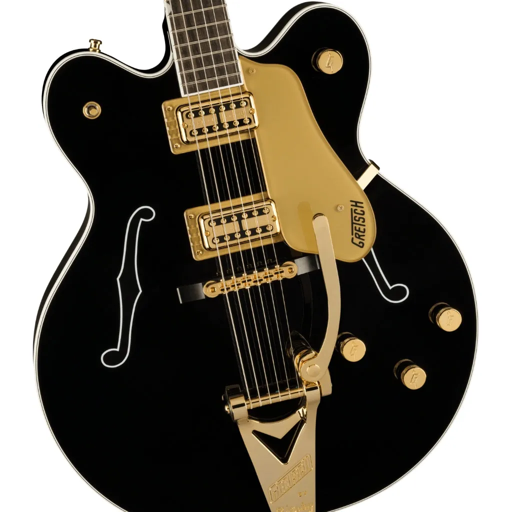 Gretsch - G6122TG Players Edition Country Gentleman Hollow Body with String-Thru Bigsby and Gold Hardware - Black