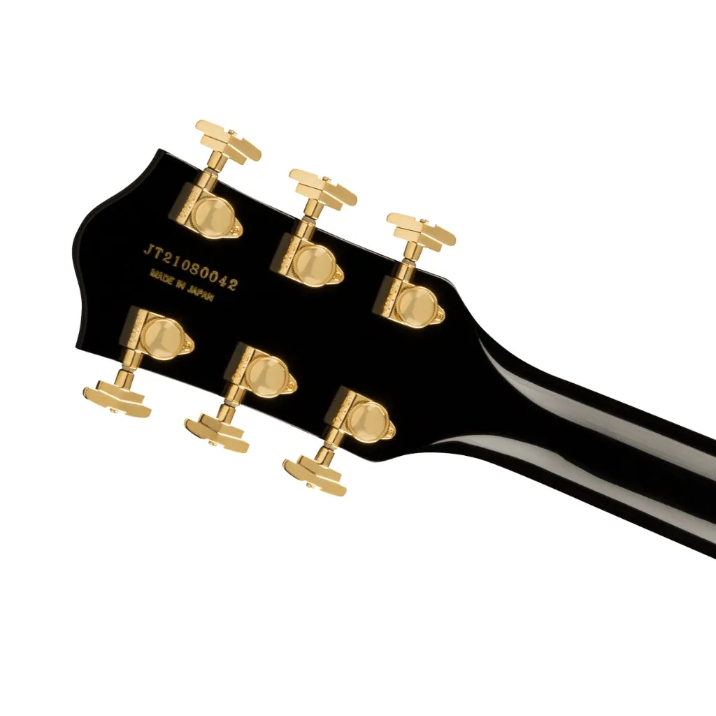 Gretsch - G6122TG Players Edition Country Gentleman Hollow Body with String-Thru Bigsby and Gold Hardware - Black
