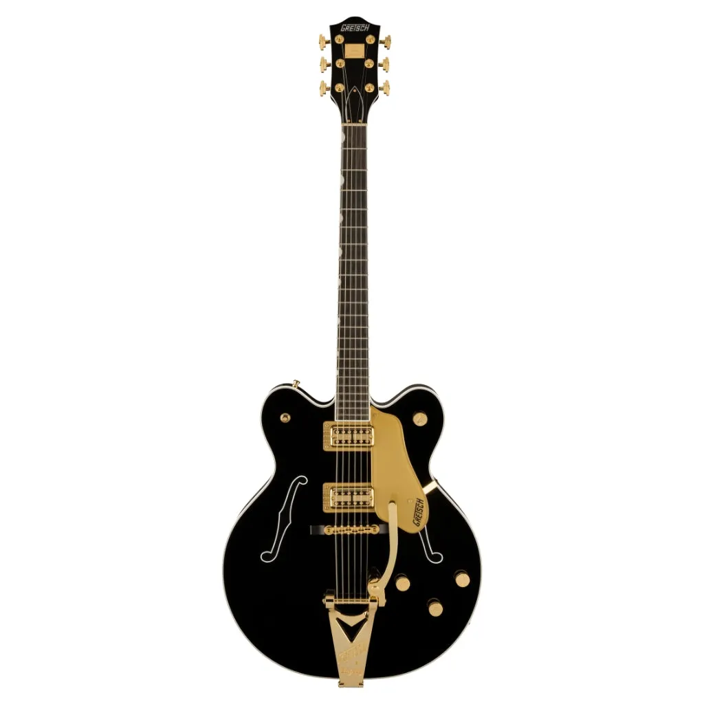 Gretsch - G6122TG Players Edition Country Gentleman Hollow Body with String-Thru Bigsby and Gold Hardware - Black