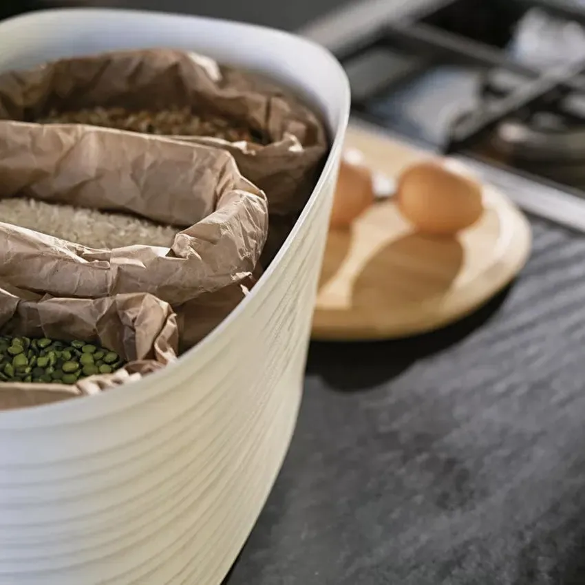 Guzzini | Tierra Bread Bin with Bamboo Breadboard Top