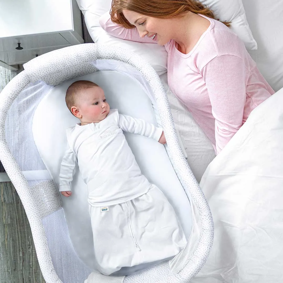 HALO BassiNest Fitted Cotton Sheet - White
