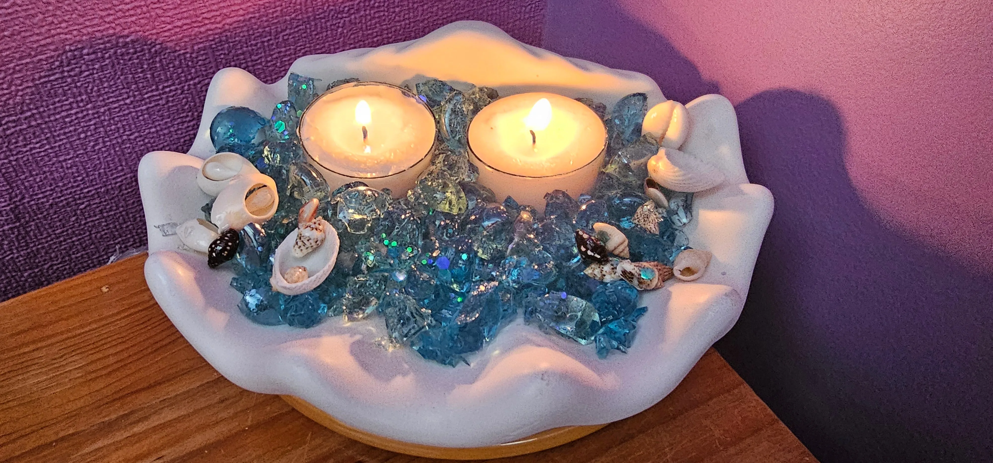 HANDMADE SHELL CANDLE