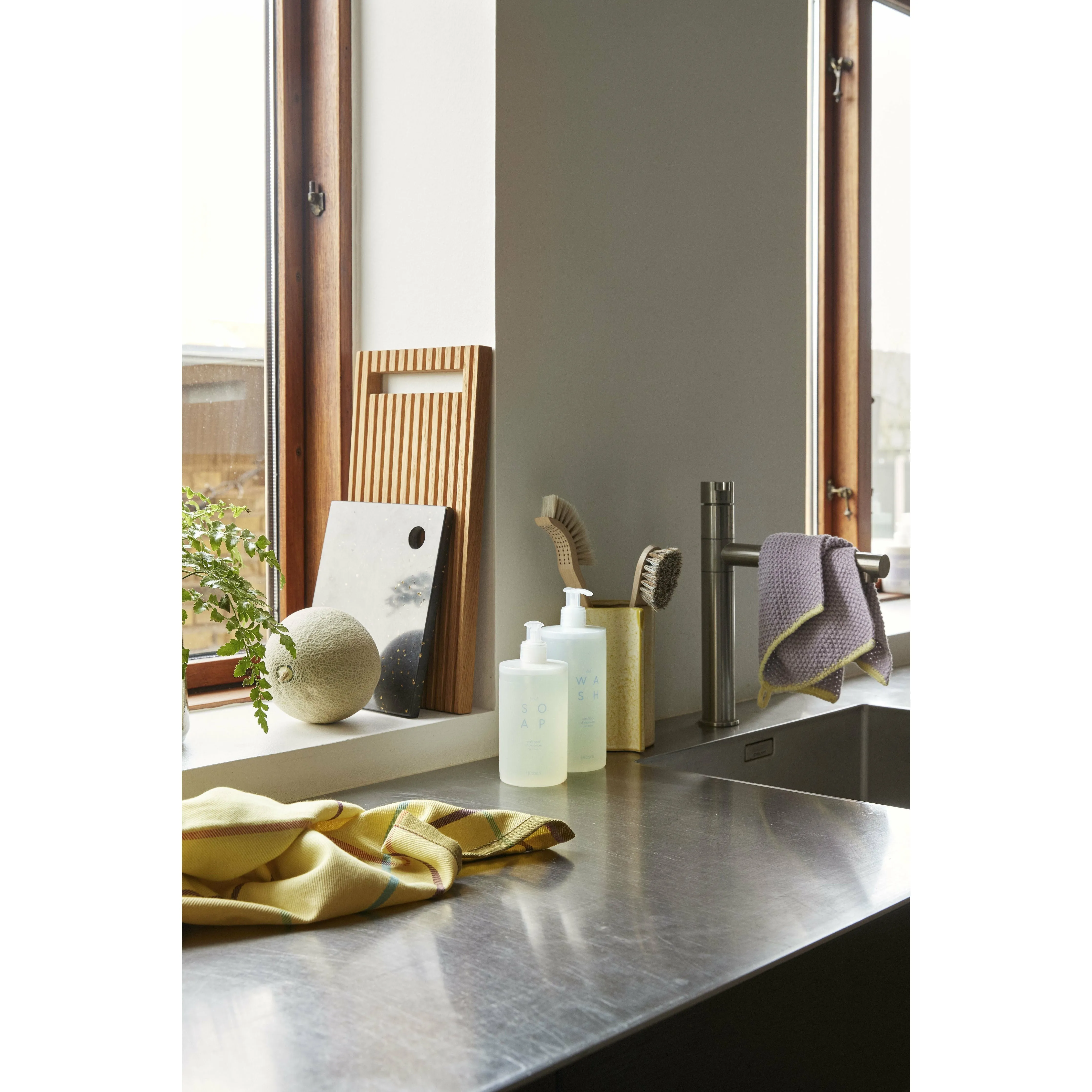 Hübsch Coffee Tea Towels (Set Of 2), Yellow