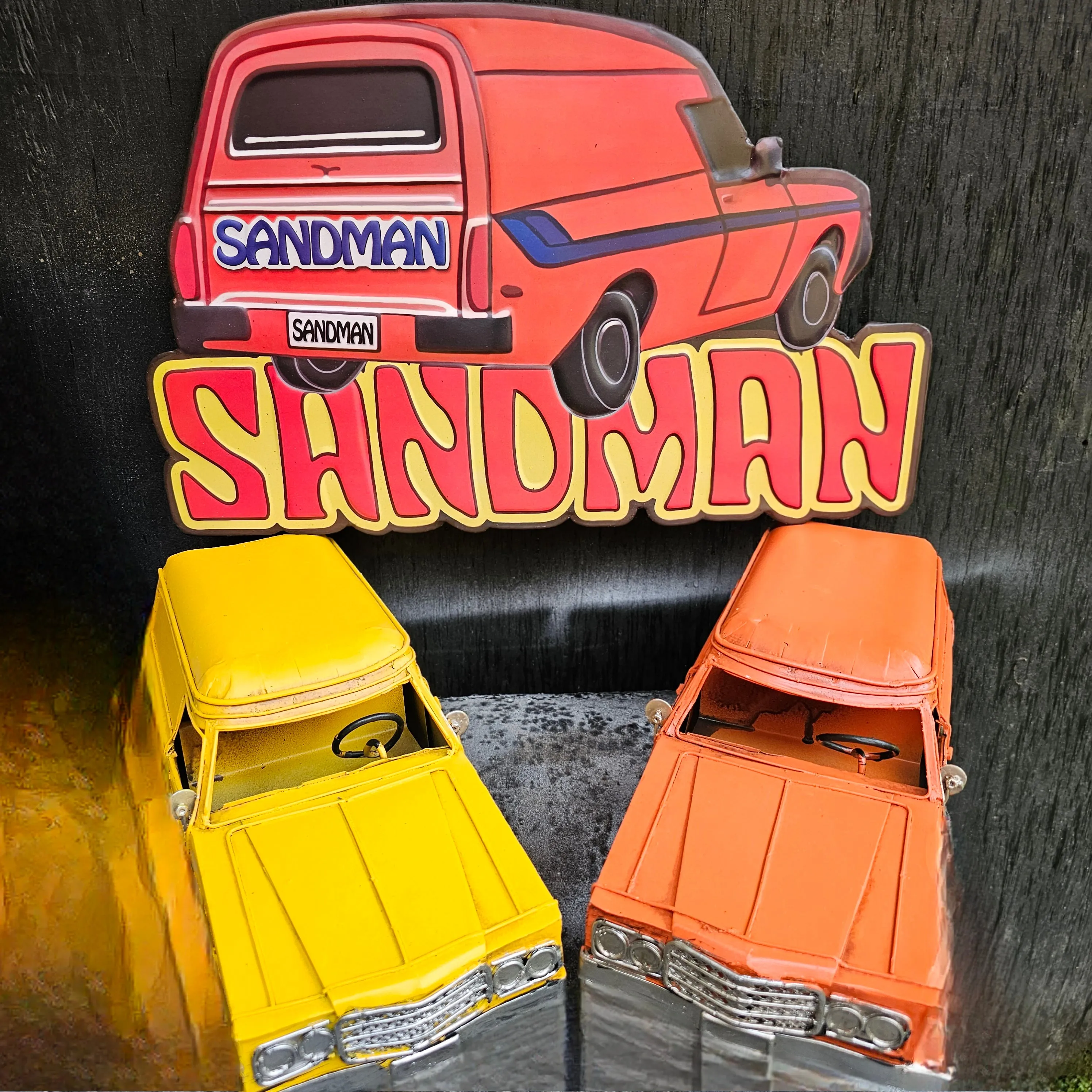 HOLDEN EMBOSSED SANDMAN METAL ART SIGNS
