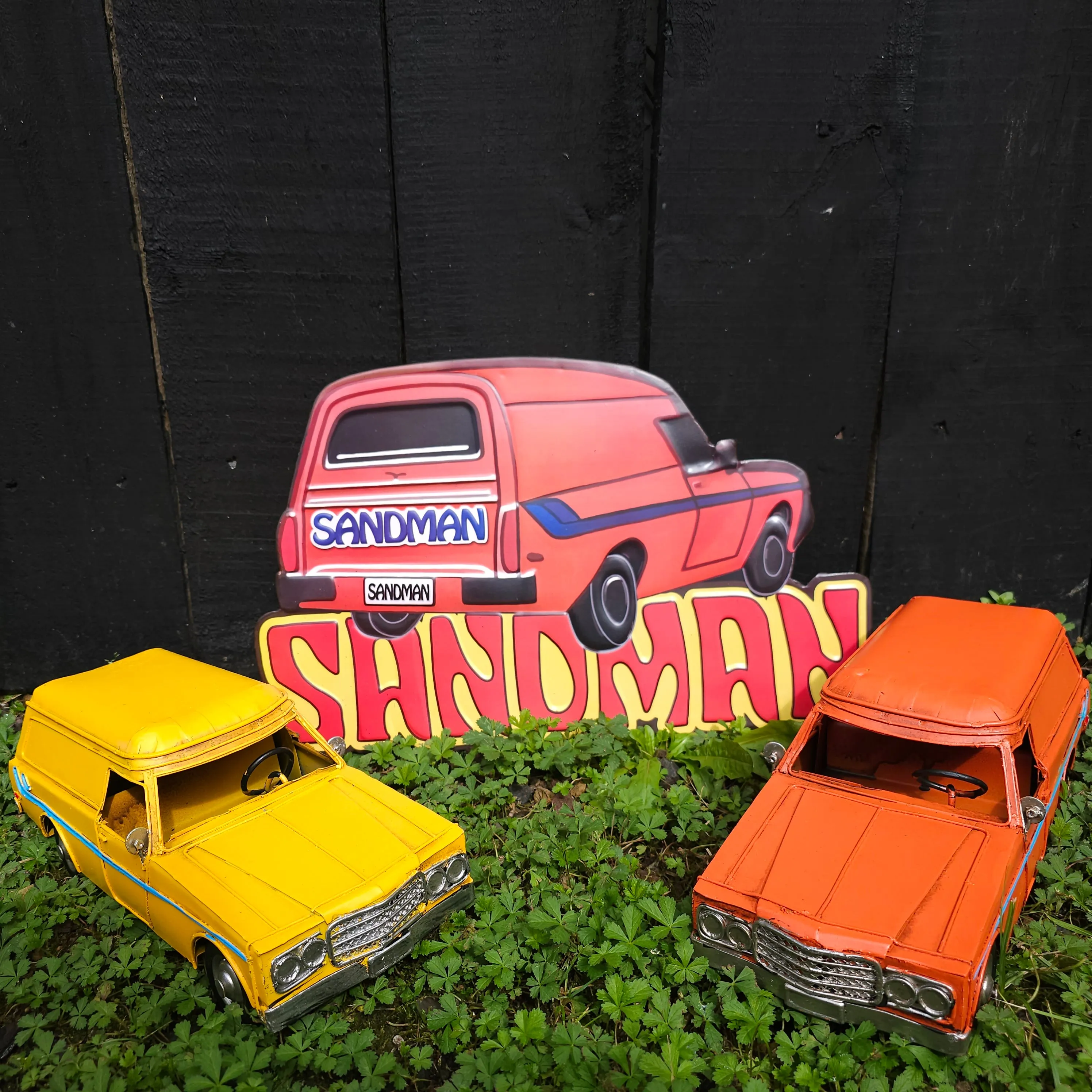 HOLDEN EMBOSSED SANDMAN METAL ART SIGNS