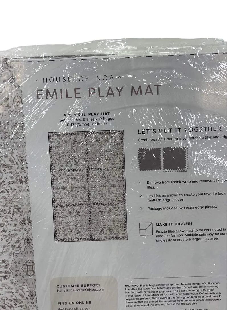 House Of Noa Little Nomad Play Mat, 4x6', Emile-Latte