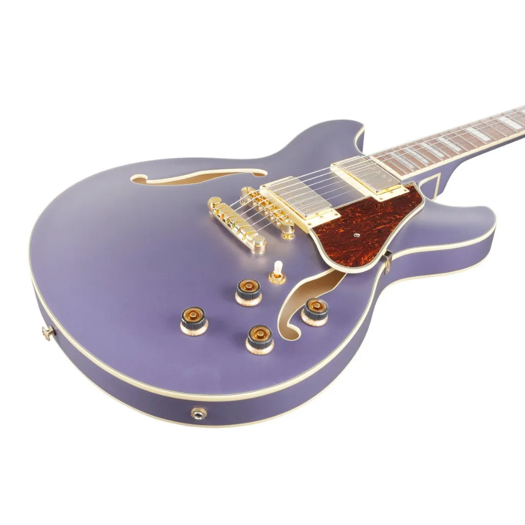 Ibanez AS73G Artcore Guitar - Metallic Purple Flat