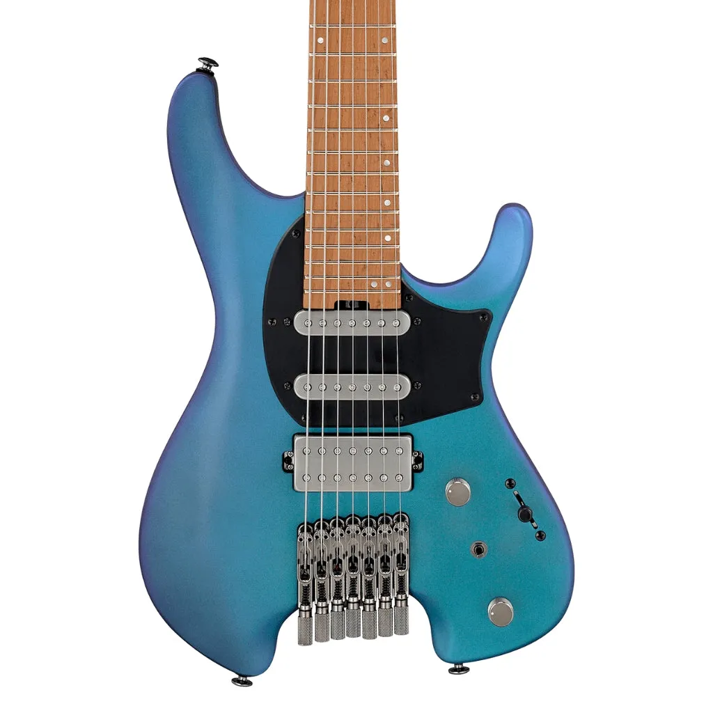 Ibanez Q547 7-String Electric Guitar With Bag - Blue Chameleon Metallic Matte