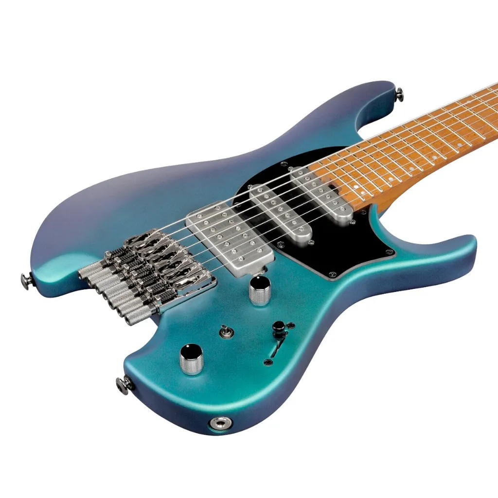 Ibanez Q547 7-String Electric Guitar With Bag - Blue Chameleon Metallic Matte