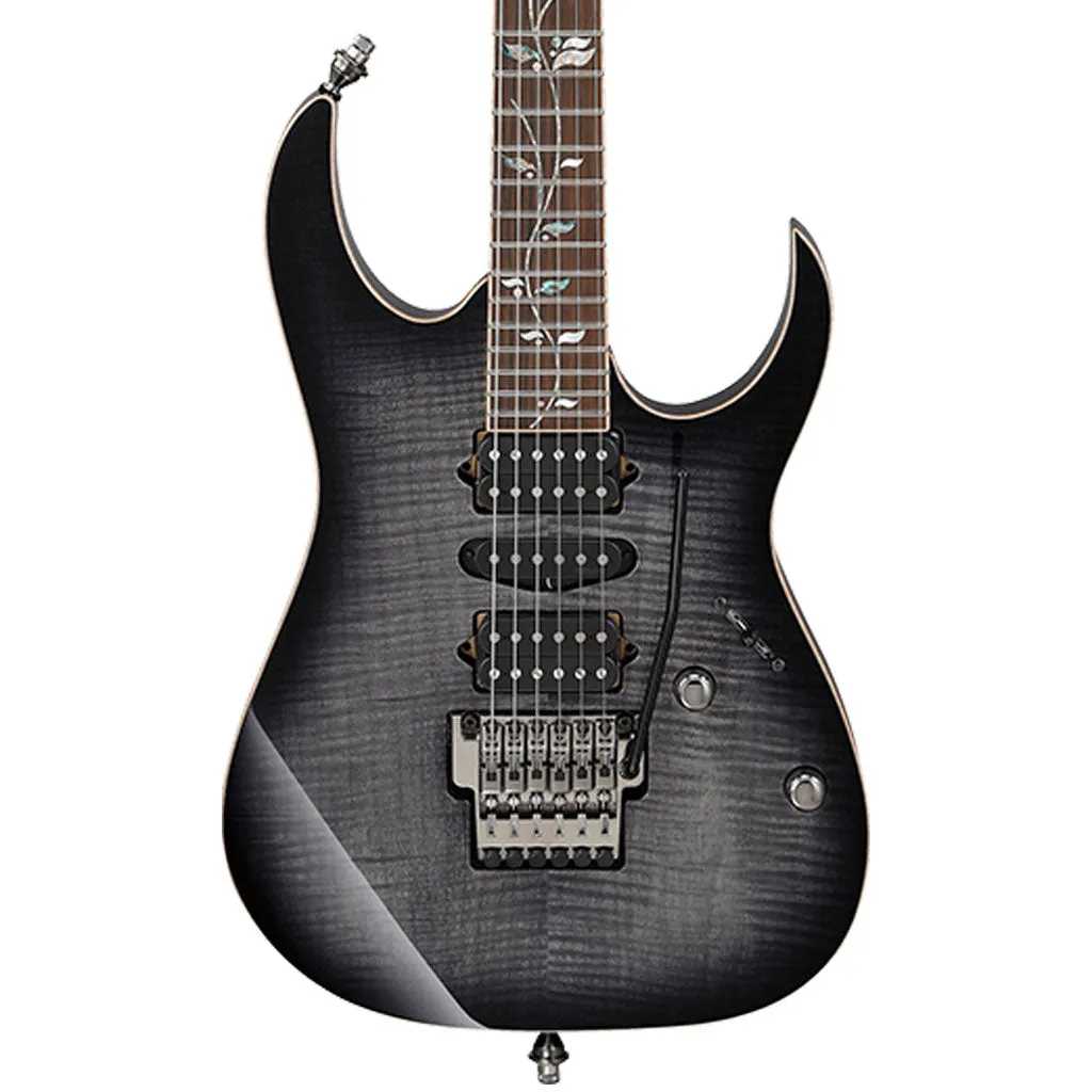 Ibanez - RG8570 J-Custom Electric Guitar with Case - Black Rutile
