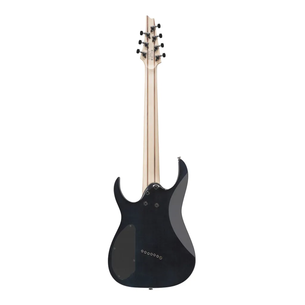 Ibanez RGMS7PB 7-String Electric Guitar with Poplar Burl Top and Jatoba Fretboard - Cosmic Blue Star Burst