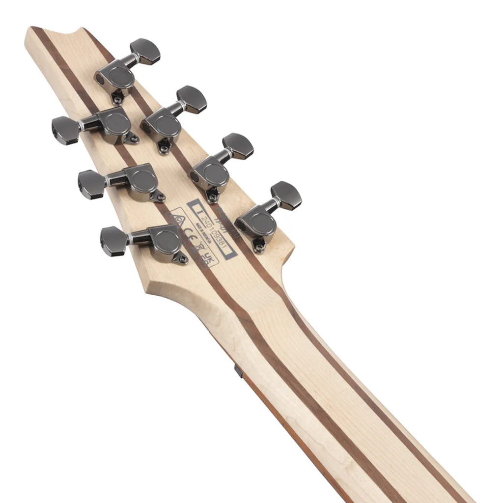 Ibanez RGMS7PB 7-String Electric Guitar with Poplar Burl Top and Jatoba Fretboard - Cosmic Blue Star Burst