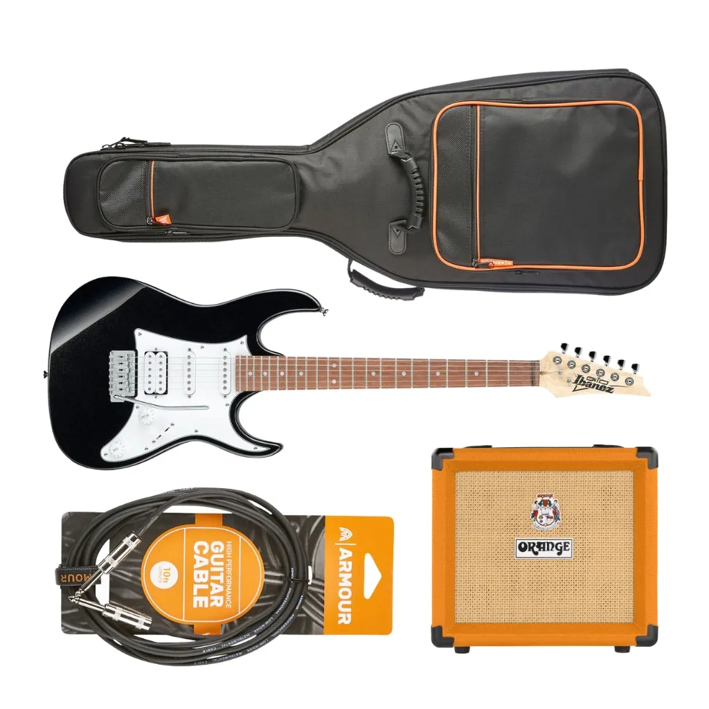 Ibanez RX40BKN Guitar Pack w/ Crush & Accessories - Black Night