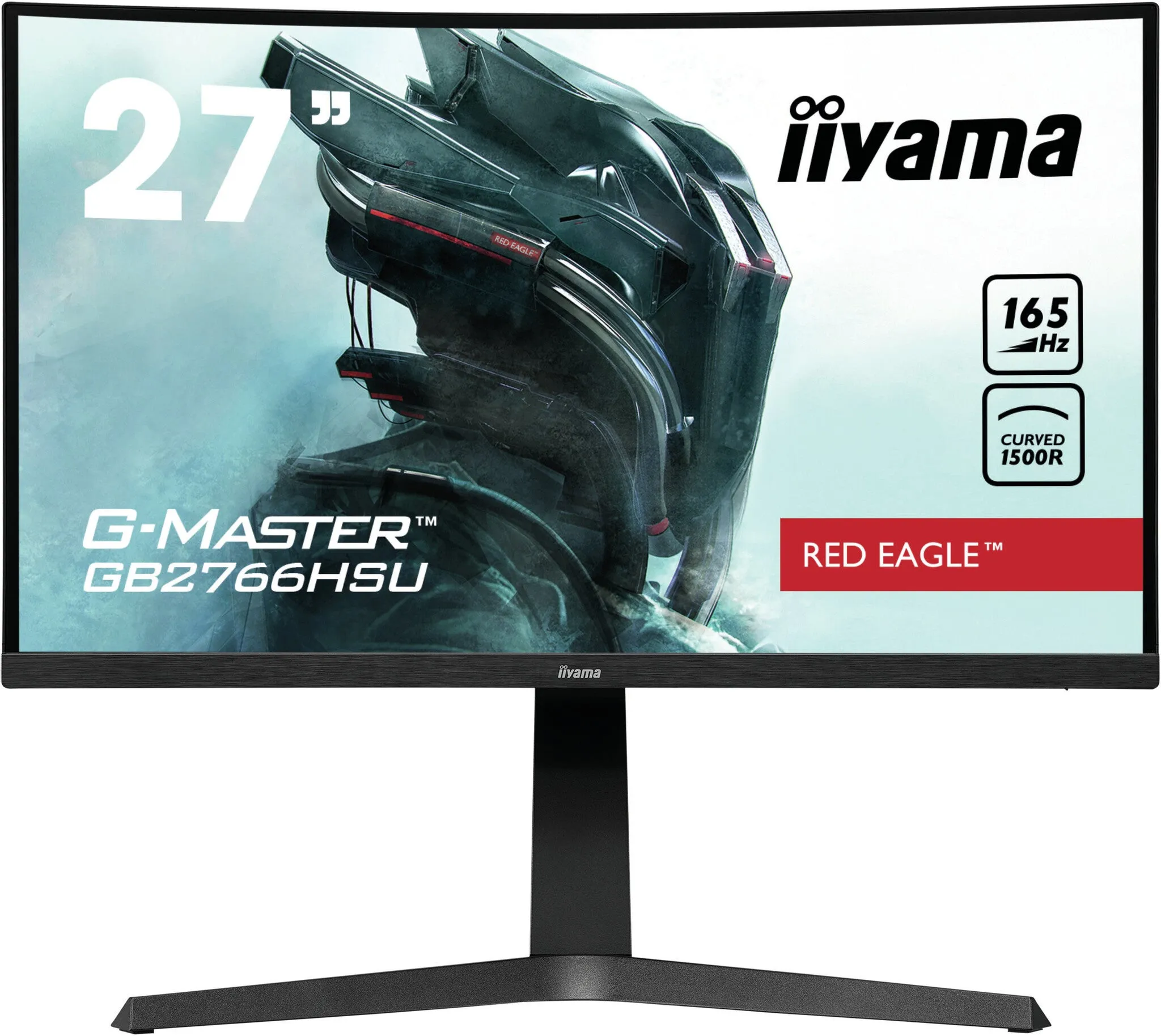 iiyama G-MASTER GB2766HSU-B1 27" Full HD Curved Gaming Monitor - 165Hz, 1ms, VA, AMD FreeSync Premium, Height Adjustable, Speakers, Black