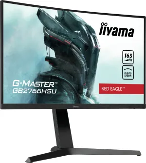 iiyama G-MASTER GB2766HSU-B1 27" Full HD Curved Gaming Monitor - 165Hz, 1ms, VA, AMD FreeSync Premium, Height Adjustable, Speakers, Black