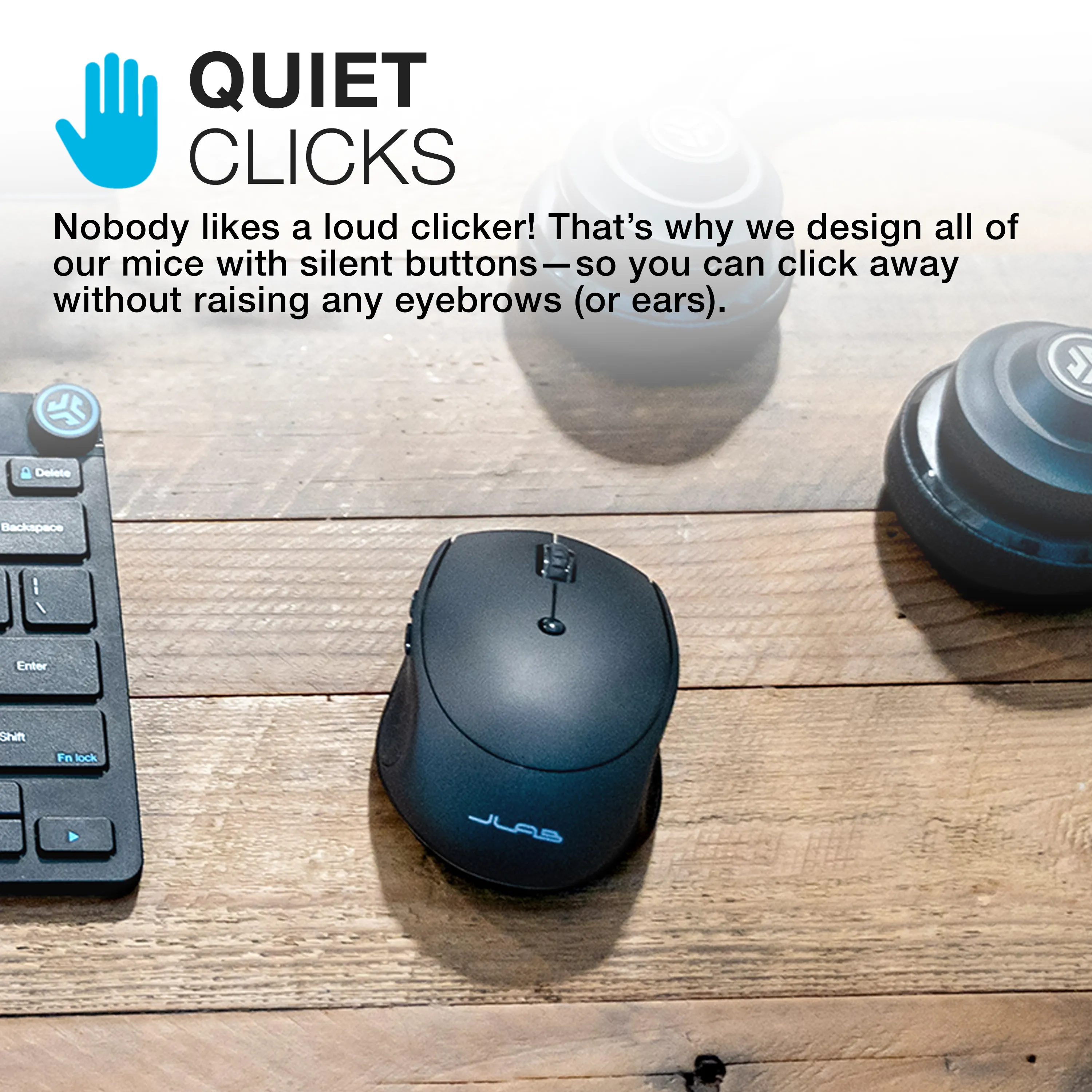 JLab Go Wireless Keyboard and Mouse Bundle - Black