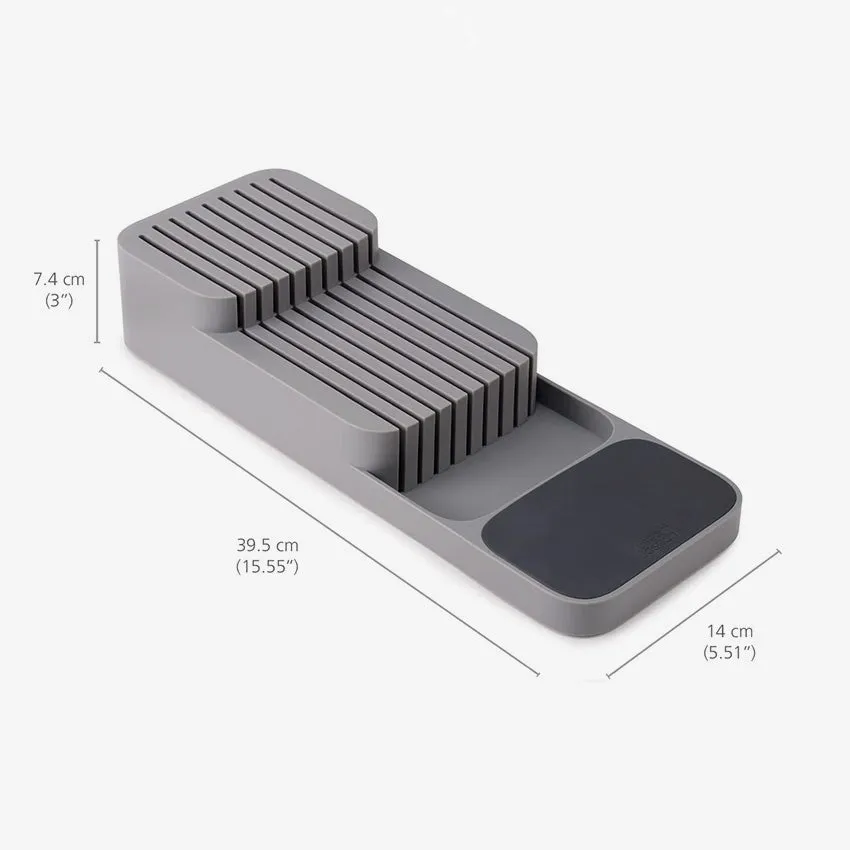 Joseph Joseph | DrawerStore 2-Tier Compact Knife Organizer Size: 15.7x5.6x3 in