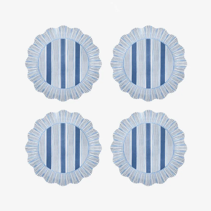 Juliska | Cabana Stripe Melamine Plate - Set of 4