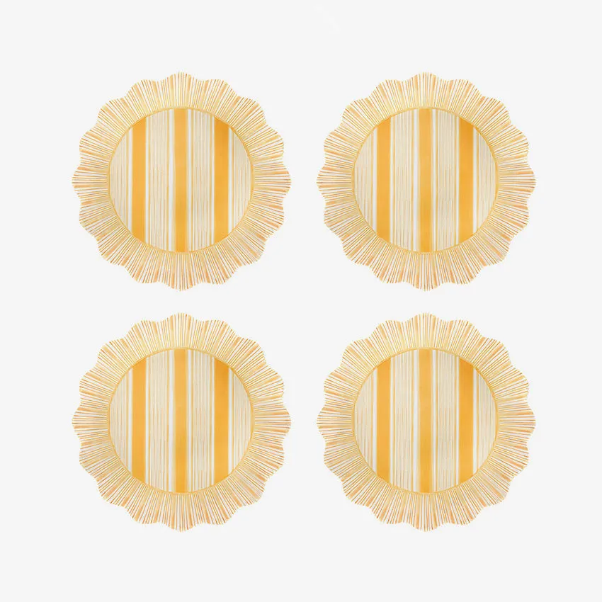 Juliska | Cabana Stripe Melamine Plate - Set of 4