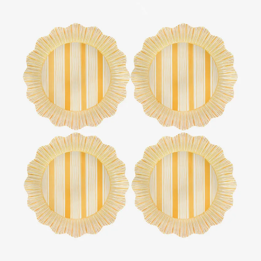 Juliska | Cabana Stripe Melamine Plate - Set of 4
