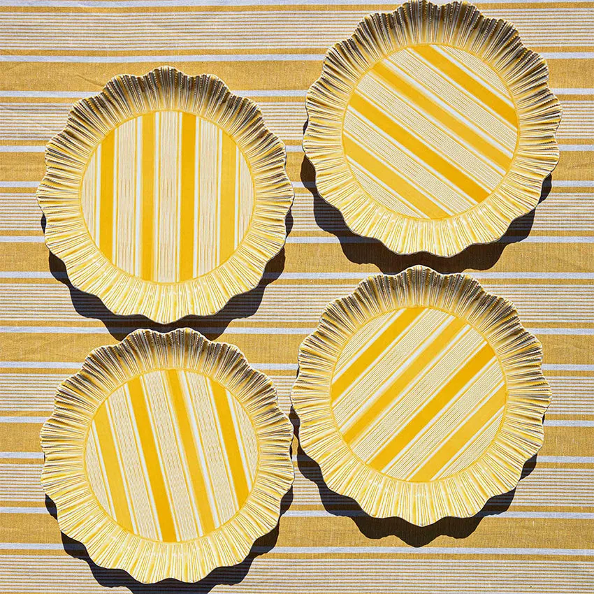 Juliska | Cabana Stripe Melamine Plate - Set of 4