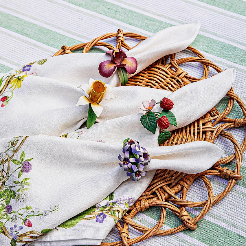 Juliska | Meadow Walk Floral Napkin Ring Assorted - Set of 4